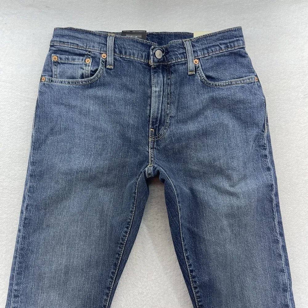 Levis Jeans Mens 30x32 Blue 512 Slim Taper Premium Medium Wash Denim Preppy